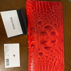 Brahmin Skyler Candy Apple Red Wallet